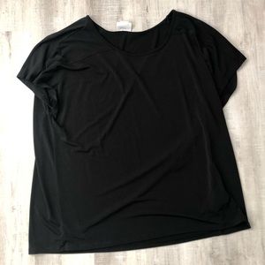 Jaclyn Smith XL dressy black short sleeve top